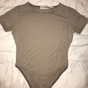 Ann Taylor Petite size Small striped bodysuit
